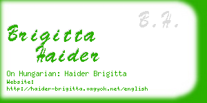 brigitta haider business card